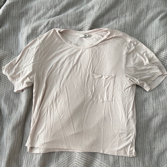 Aritzia Wilfred Boxy Blush Swing Pocket Tee - Picture 2 of 4